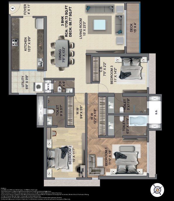 Detailed luxury floor plan showcasing spacious layouts and elegant design