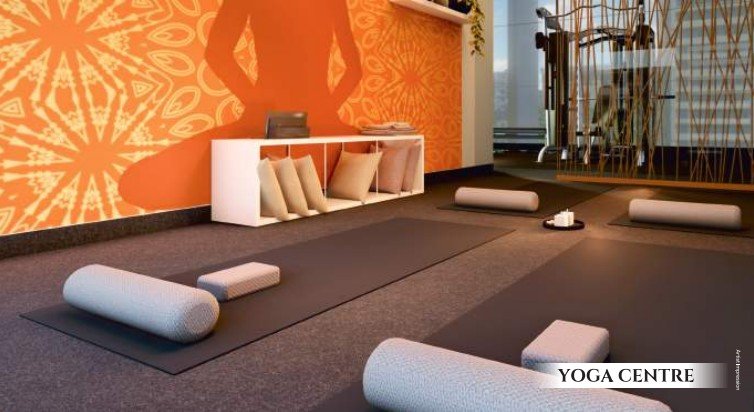 Tranquil yoga centre with modern interiors and serene ambiance