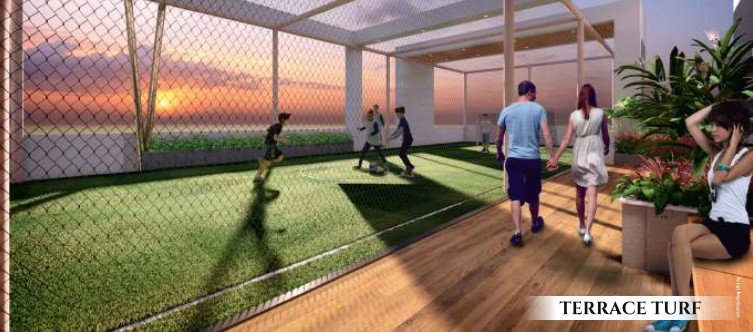 Premium outdoor football area with modern turf and recreational facilities