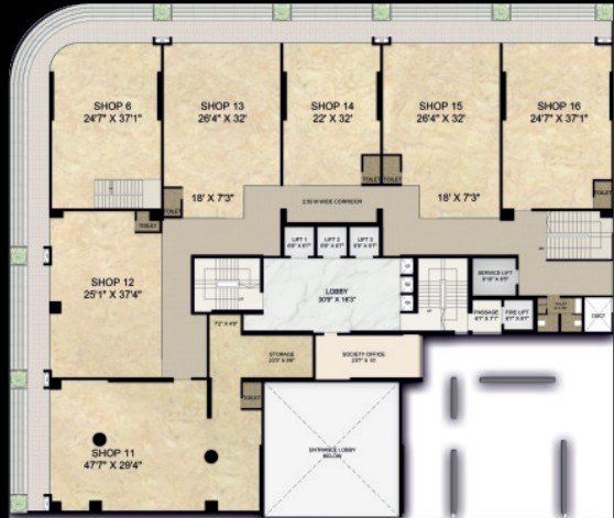 Detailed luxury floor plan showcasing spacious layouts and elegant design